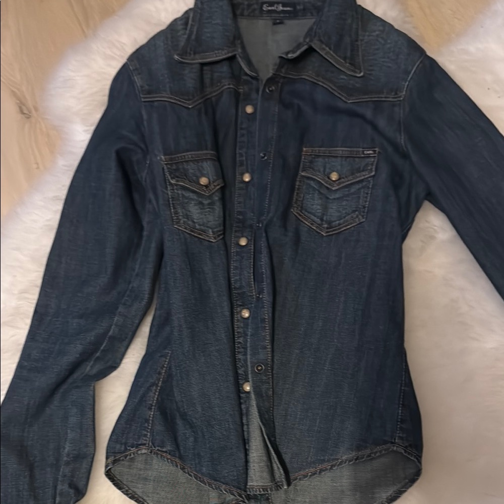 Scully Jeans in Blue with Distressed Finish AS-IS